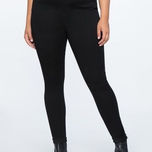 Eloquii black high rise ultra skinny ankle jegging